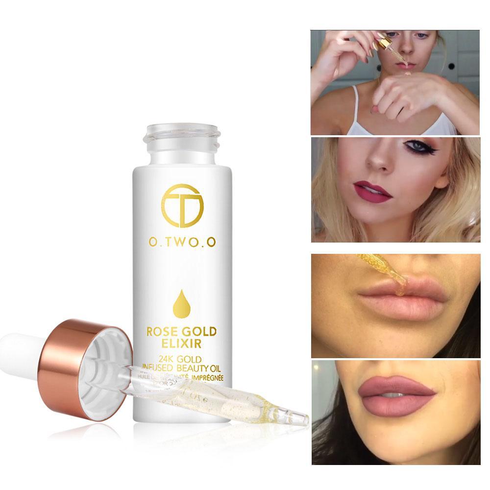 24k Rose Gold Elixir Skin Make Up Oil For Face Essential Oil Before Primer Foundation