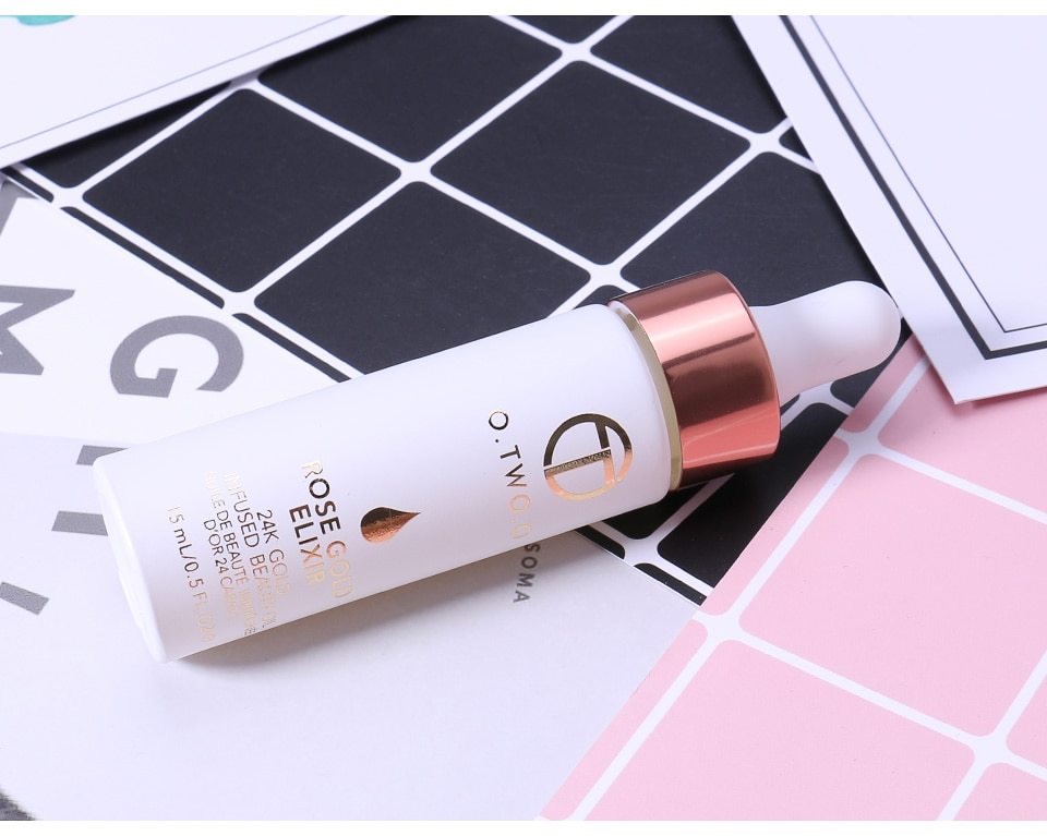 24k Rose Gold Elixir Skin Make Up Oil For Face Essential Oil Before Primer Foundation